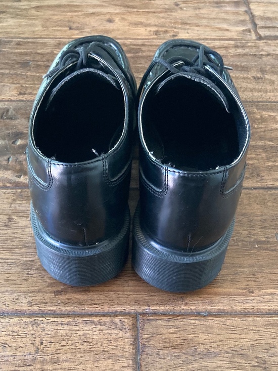 Vtg 90s Dr. Martens Black Leather Oxford Lace Up Loafers 8747 Lug Sole Sz 8 main image 9